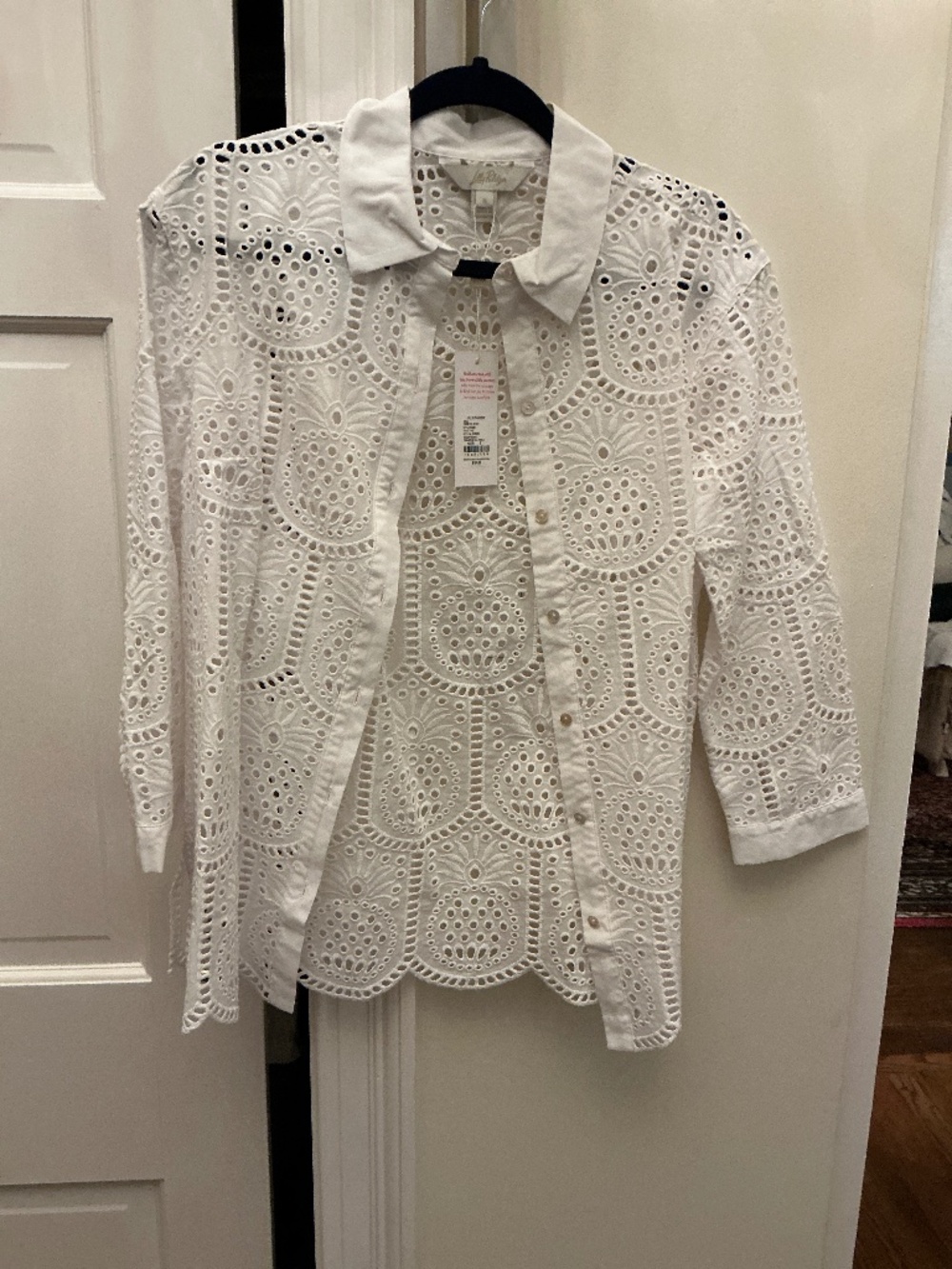 Lilly Pulitzer eyelet button down shirt